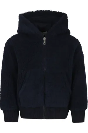 Moncler Logo-appliqué shearling hooded jacket
