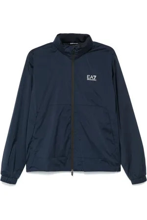 EA7 Logo-print bomber jacket