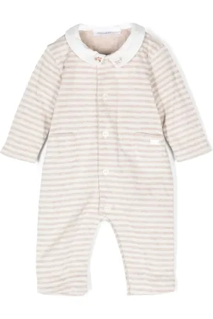 Tartine Et Chocolat Striped pointed-collar rompers