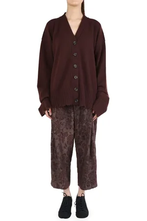 UMA WANG Floral-print cropped trousers