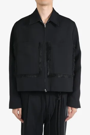 SONG FOR THE MUTE Frayed-detailing shirt jacket