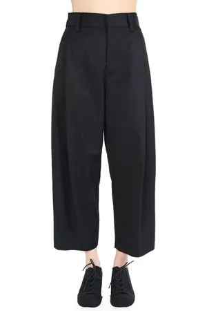 UMA WANG Pleat-detailing cropped trousers