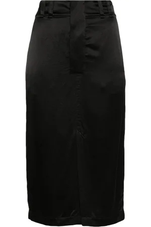 Saint Laurent Silk midi skirt