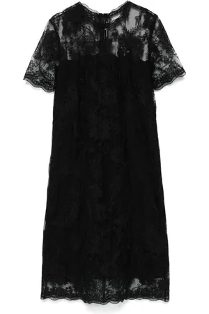 ERMANNO SCERVINO Floral-embroidered lace mini dress