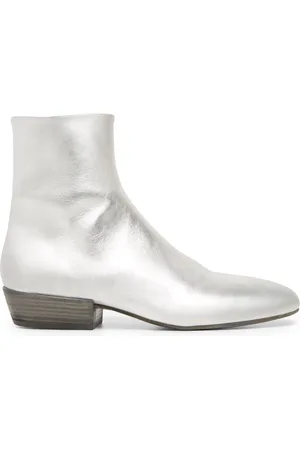 MARSÈLL Metaliic-leather ankle boots