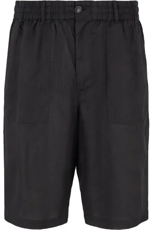 Giorgio Armani Elasticated linen Bermuda shorts