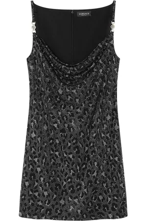 VERSACE Leopard-print mini dress