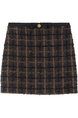 VERSACE Boucl?? tweed pencil skirt