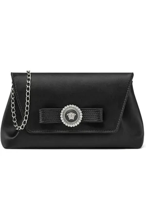 VERSACE Gianni Ribbon crystal-embellished clutch bag