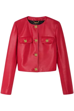 VERSACE Leather cardigan jacket