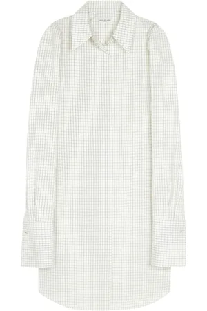 DRIES VAN NOTEN Check pattern shirt dress