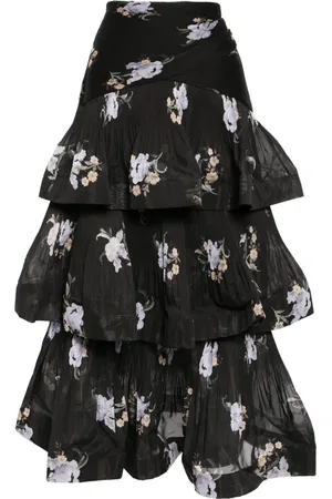 ZIMMERMANN Pleated tiered skirt