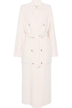 Elisabetta Franchi Embroidered-logo knitted coat