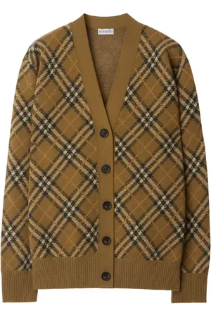 Burberry Check wool-mohair cardigan