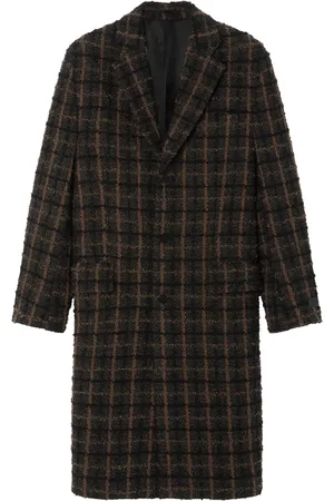 VERSACE Tweed single-breast coat