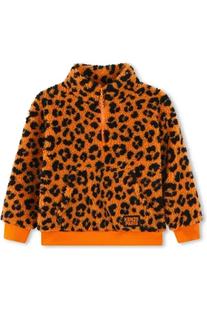 Kenzo Leopard print faux-shearling sweatshirt