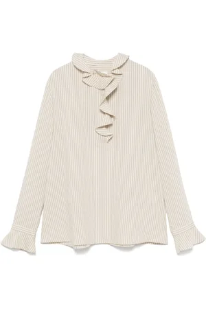Claudie Pierlot Ruffled striped blouse