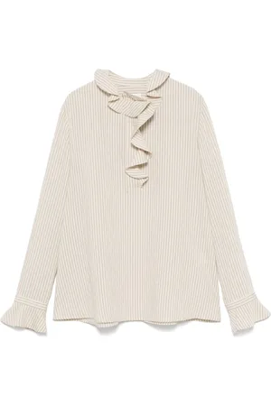 Claudie Pierlot Ruffled striped blouse