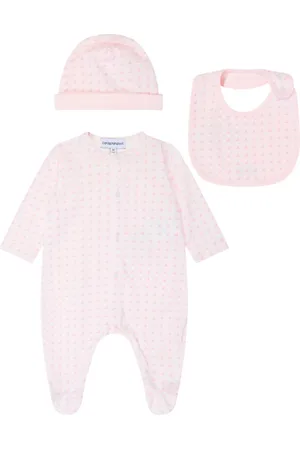 Emporio Armani Jacquard pattern babygrow set