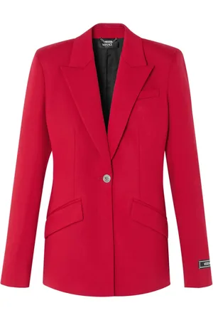 VERSACE DV grain-de-poudre blazer