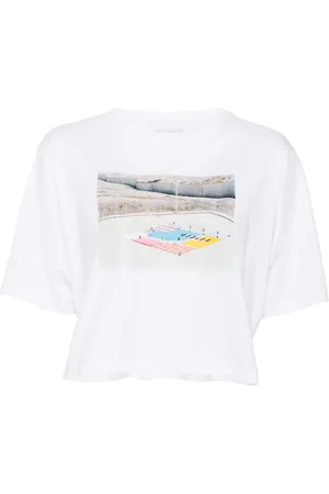 AGNÈS B. Printed cropped t-shirt