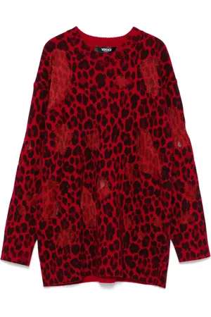 VERSACE Leopard-print sweater