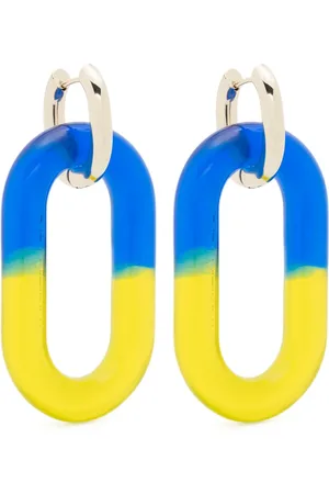Patrizia Pepe Elongated hoop design earrings