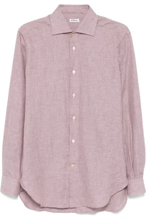 Kiton Dogtooth-pattern shirt