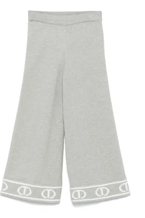 Twin-Set Logo-intarsia trousers