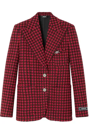 VERSACE Check-pattern blazer