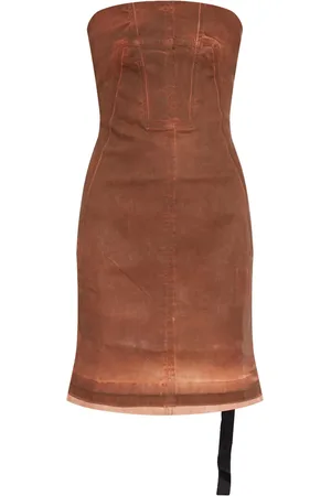 Rick Owens Strapless denim dress