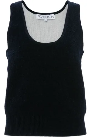 J.W.Anderson Round-neck chenille tank top