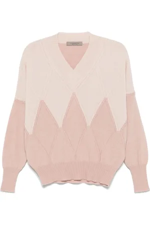 D.EXTERIOR Argyle-check sweater