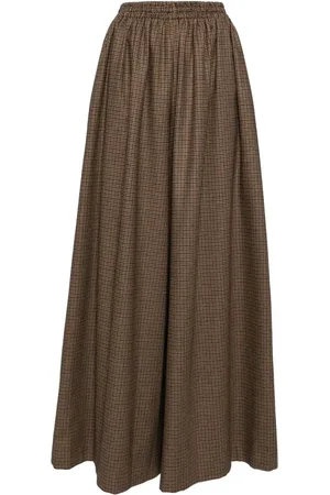 GIUSEPPE DI MORABITO Pantalone checked wide-leg trousers
