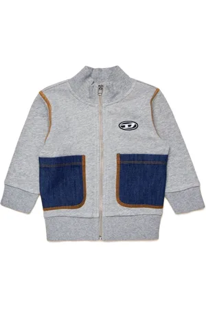 Diesel Denim-panelled cotton jacket