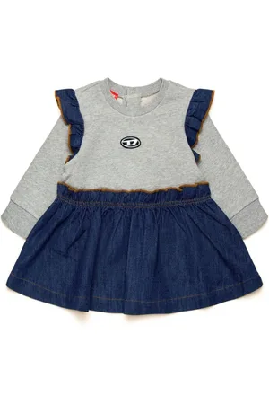 Diesel Logo-embroidered denim dress