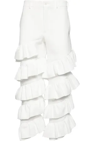 Comme des Garçons Ruffled crop trousers