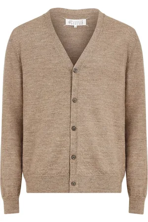 Maison Margiela Elbow-patch fine-knit cardigan