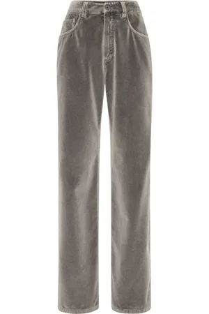 Brunello Cucinelli Logo-patch flared trousers