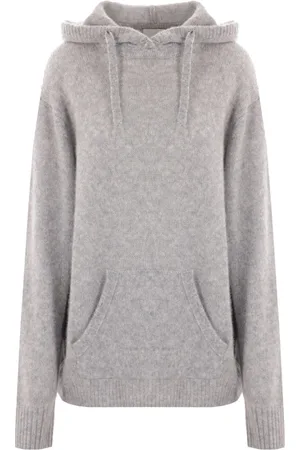 Allude Knitted drawstring hoodie