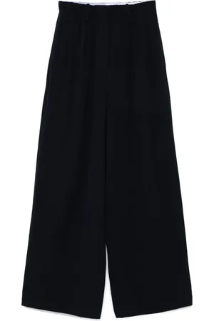 ALYSI Wide-leg elastic-waist trousers