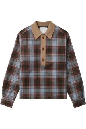 Kolor Check-print polo shirt