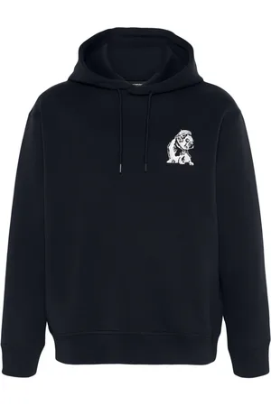 Emporio Armani French Bulldog-embroidered hoodie