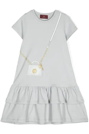 Aigner Graphic-print ruffled dress