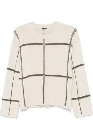 Joseph Grid crew-neck sweater