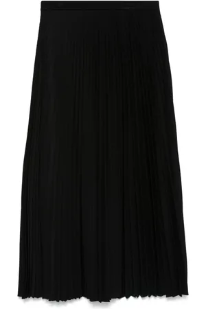 THEORY Pleated poplin midi skirt