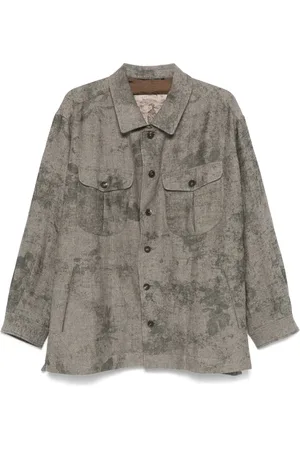 ZIGGY CHEN Herringbone-pattern shirt