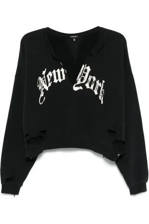 R13 New York cropped sweatshirt