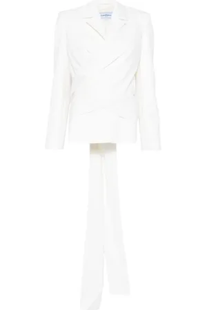 Casablanca Virgin wool wrap tuxedo