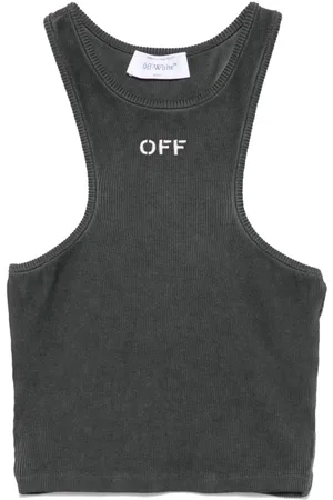 OFF-WHITE Logo-embroidered rowing top